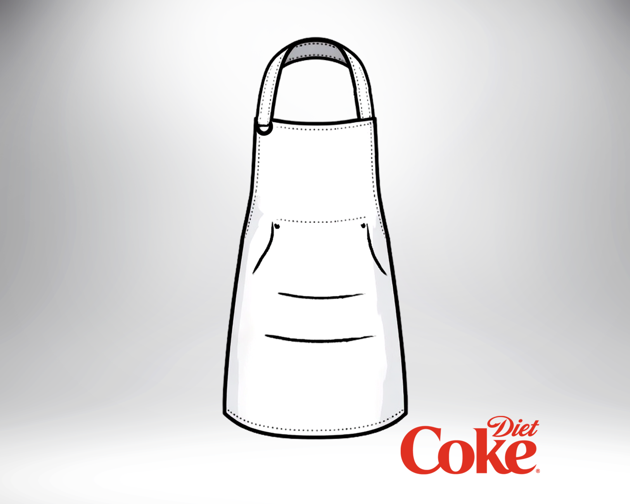 diet coke branded aprons