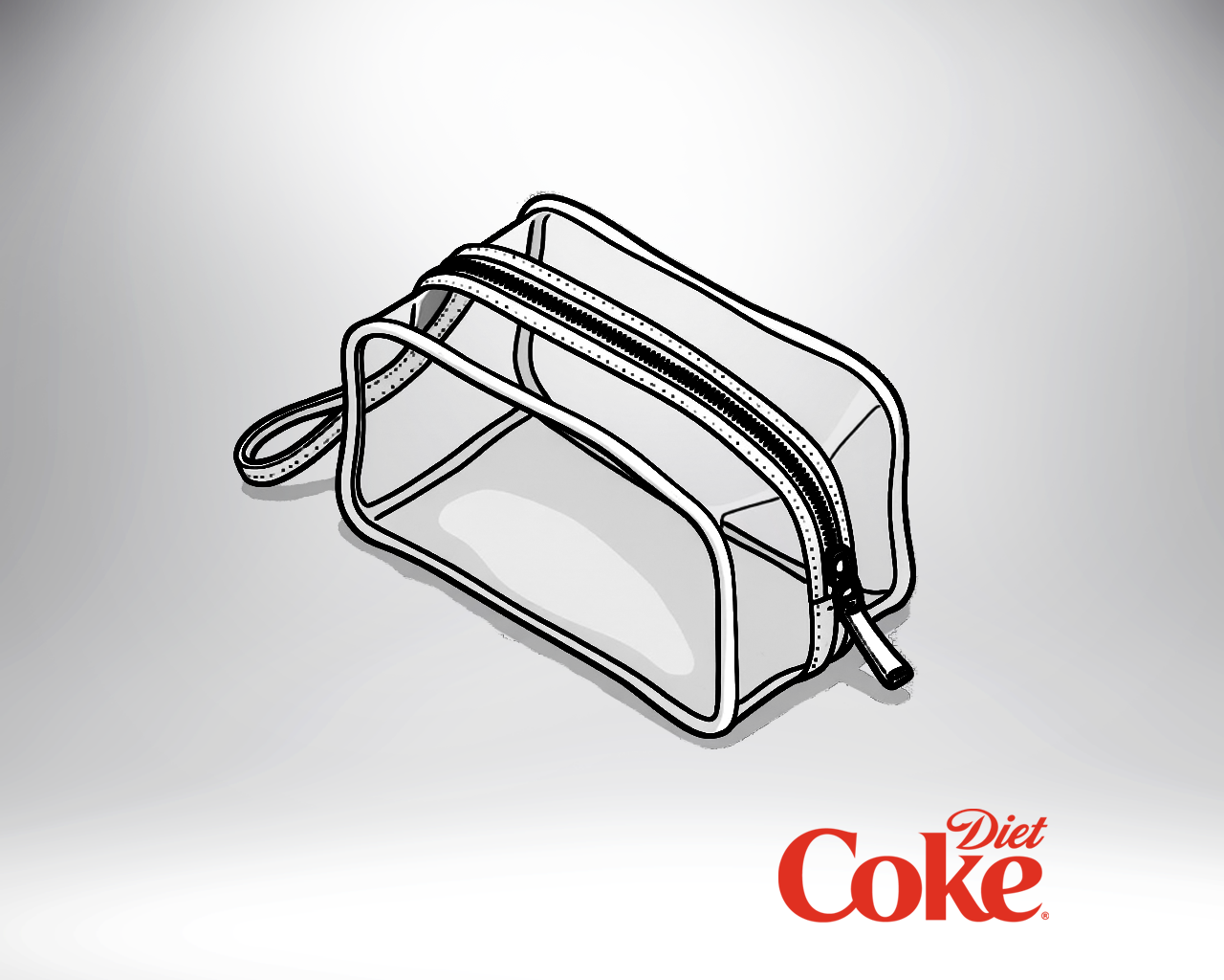 diet coke branded cosmetic bags
