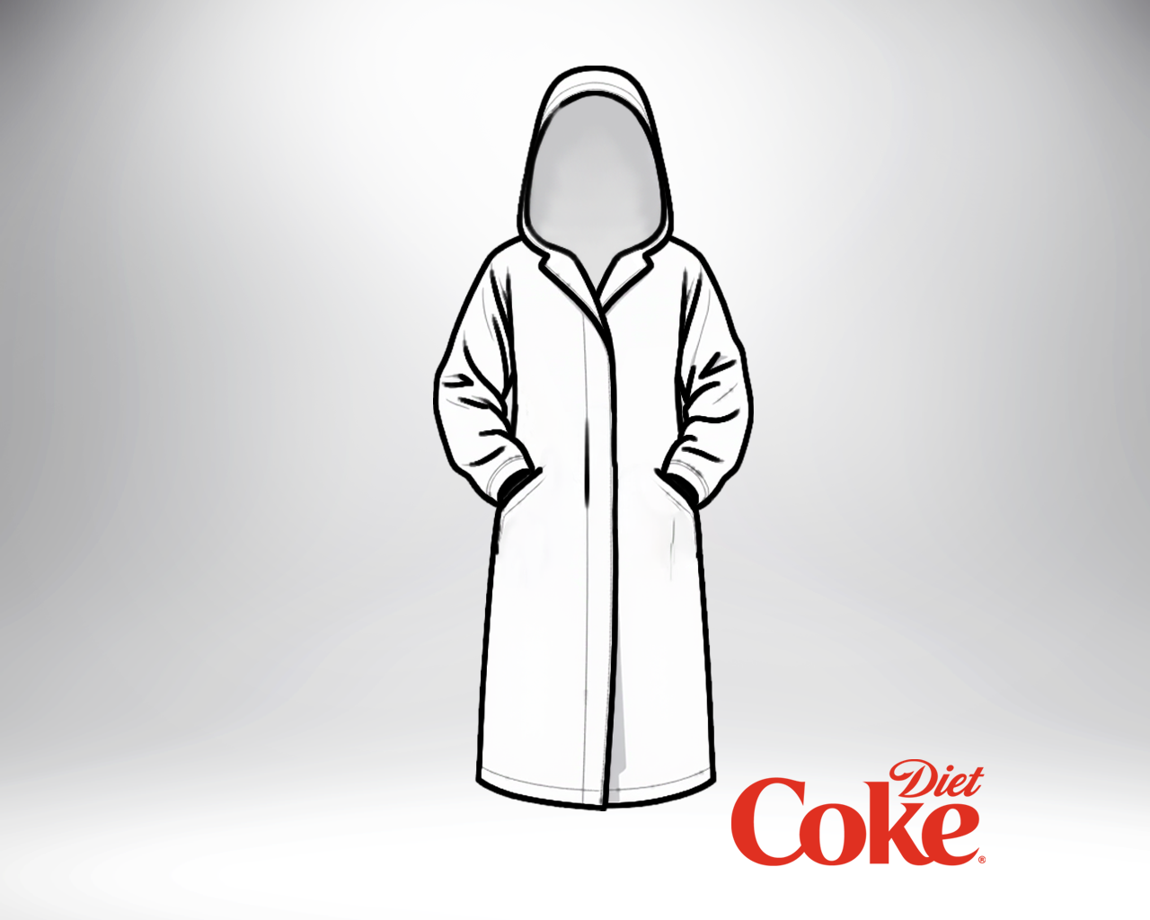 diet coke branded outdoor robe