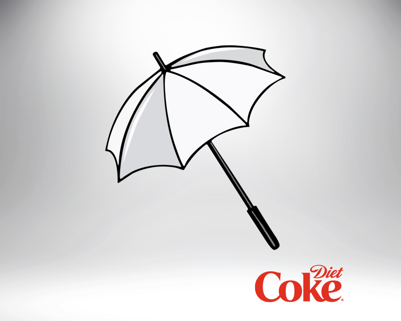 diet coke branded umbrellas