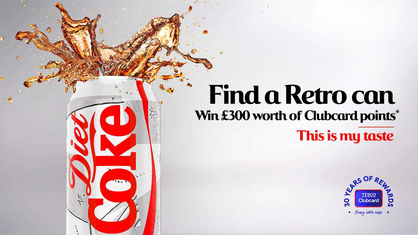 Diet Coke Can and Tesco Club Card