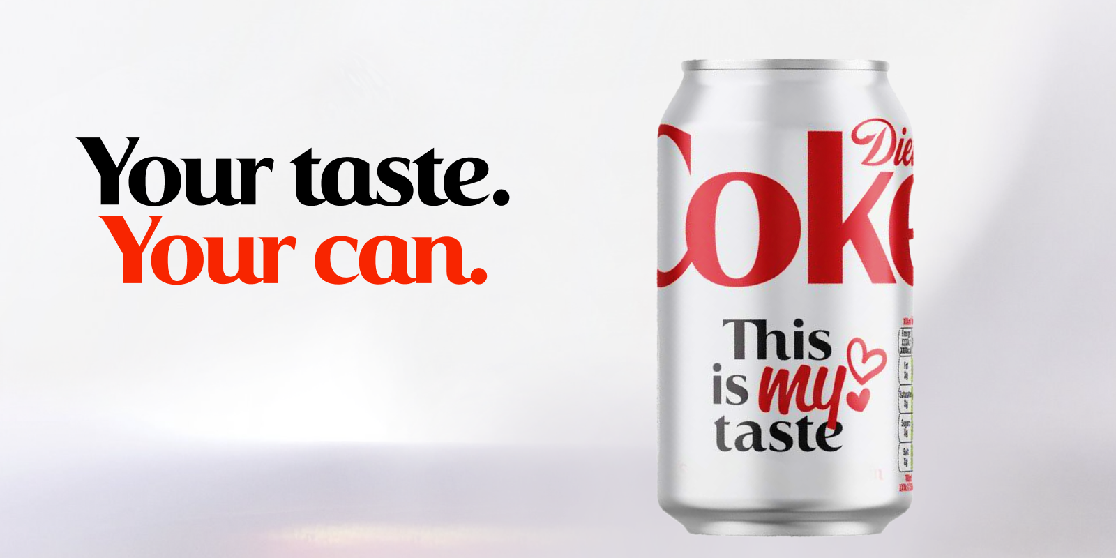 diet coke can on a grey background 