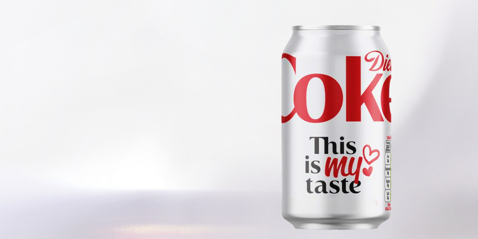 diet coke can on a grey background 
