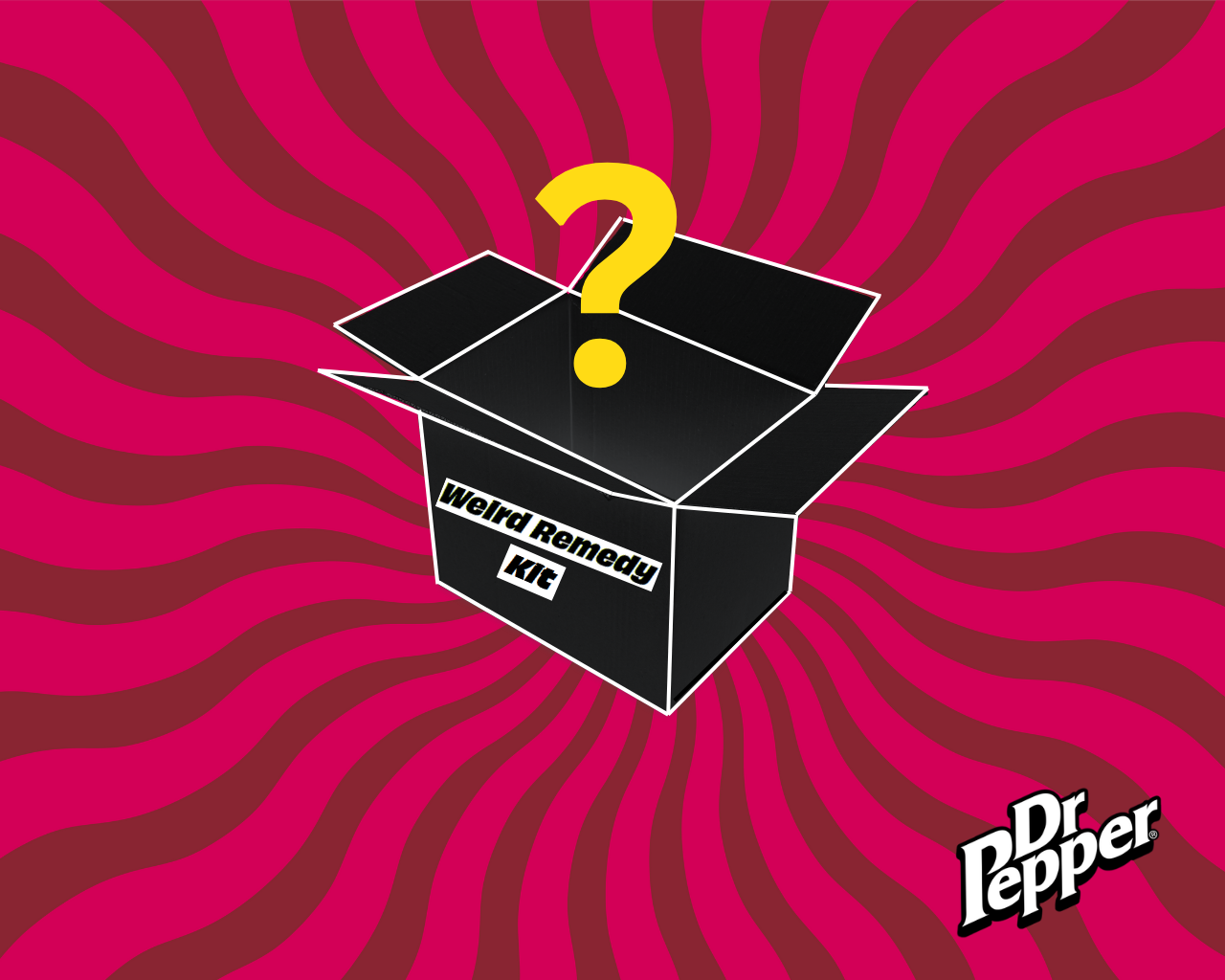 mystery box on a pink background