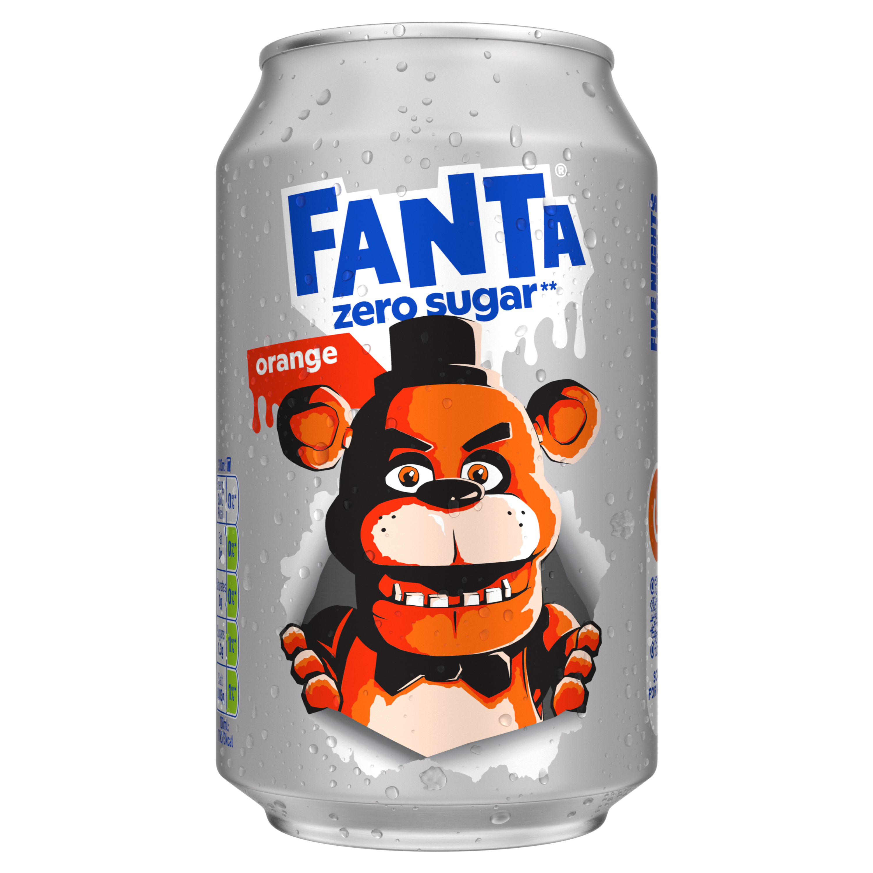 A can of Orange x Freddy FazBear fanta
