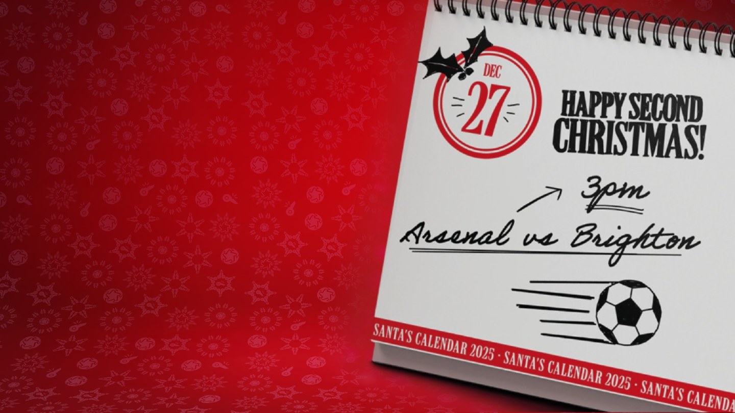 Find Santa promotion - Arsenal vs Brighton