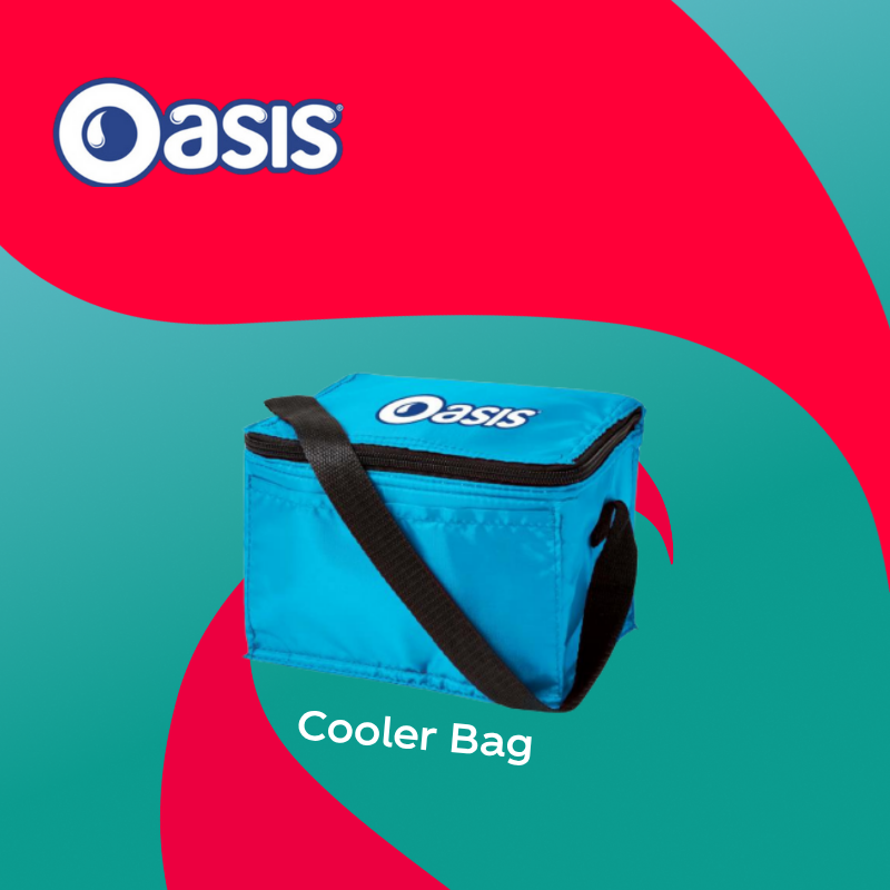Oasis Branded Cooler Bag on Blue Background