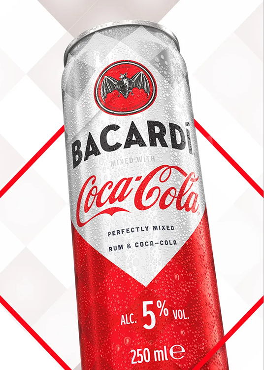 A can of Bacardi and Coca-Cola