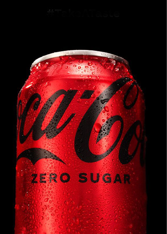 A can of Coca-Cola Zero Sugar