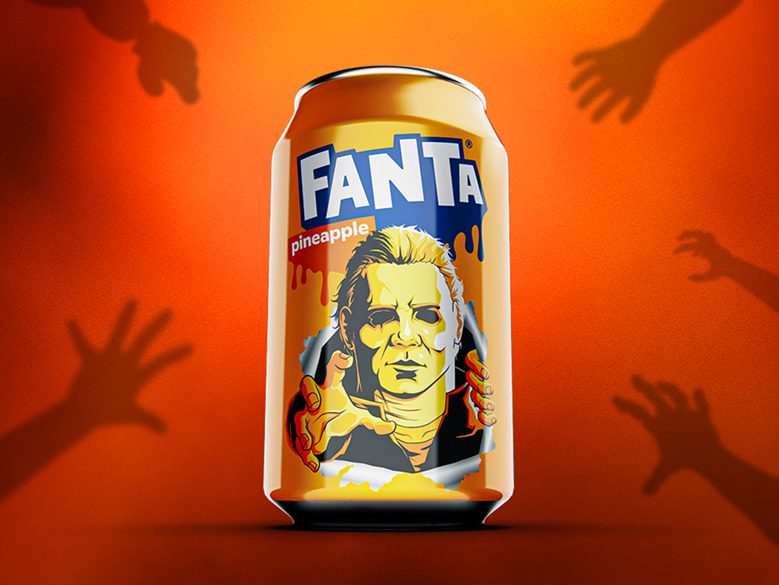 can of Pineapple x Michael Myers Fanta