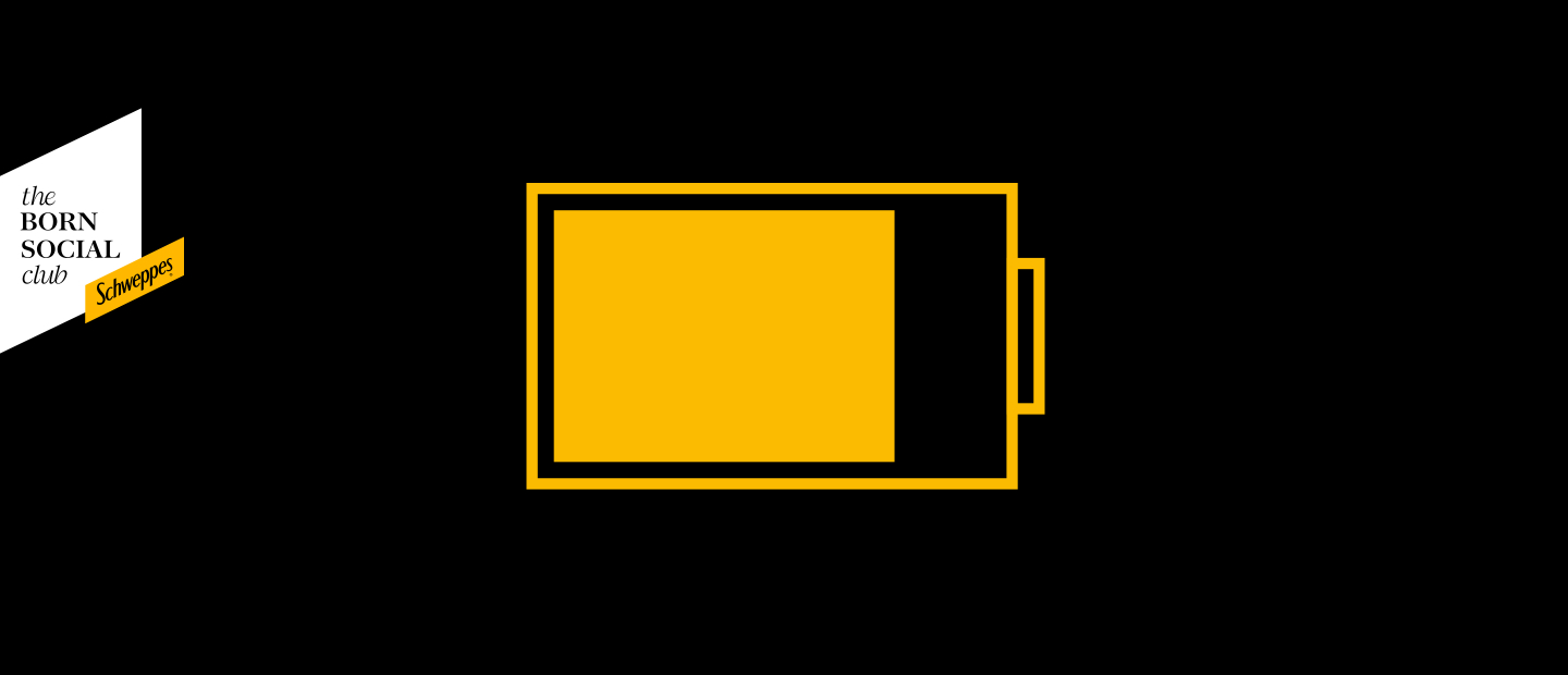 Illustration of battery mid-charge