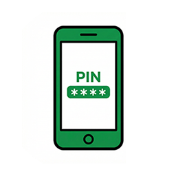 Smartphone met pincode