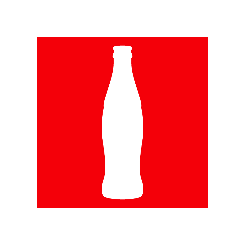 icon showing a traditional coke bottle