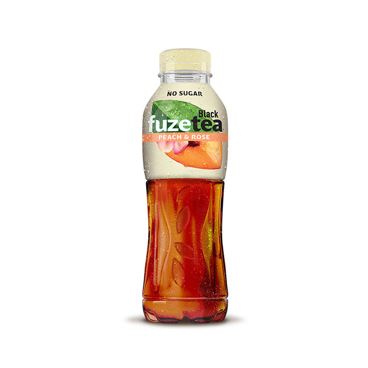 Fuzetea Black Ice Tea Peach & Rose Χωρίς Ζάχαρη