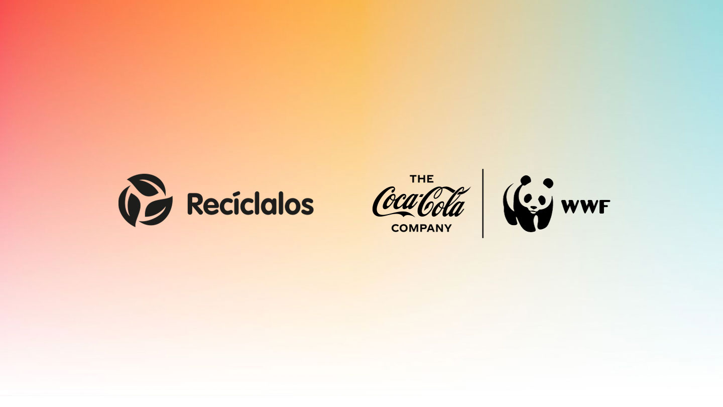Logos de Recíclalos, Coca-Cola y WWF