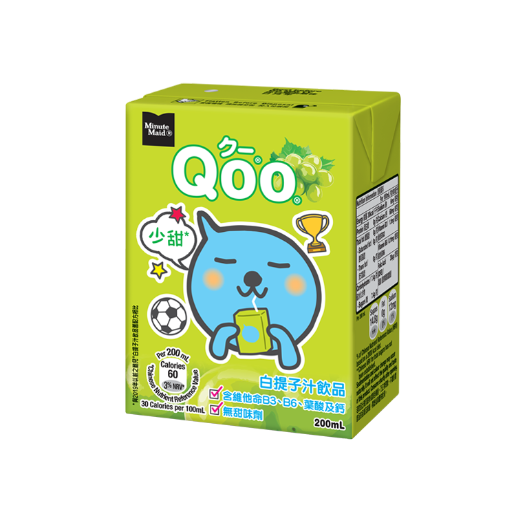 Minute Maid Qoo White Grape Juice Drink packaging