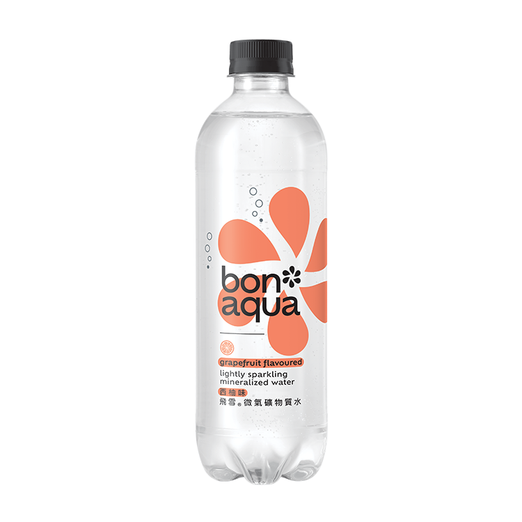 Bonaqua® Lightly Sparkling Mineralized Water Grapefruit Flavoured bottle