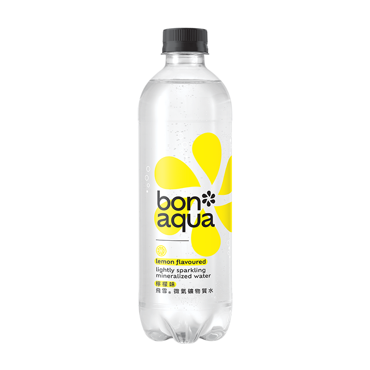 Bonaqua® Lightly Sparkling Mineralized Water Lemon Flavoured bottle