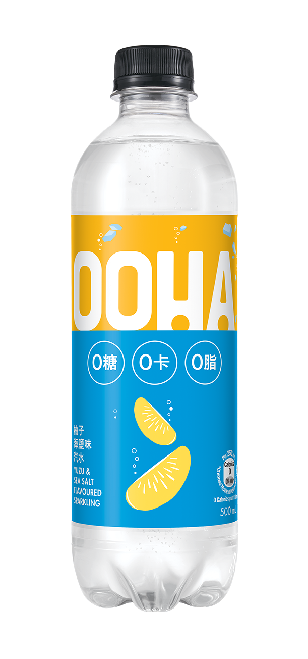 OOHA Sparkling Beverage Yuzu & Sea Salt Flavoured bottle