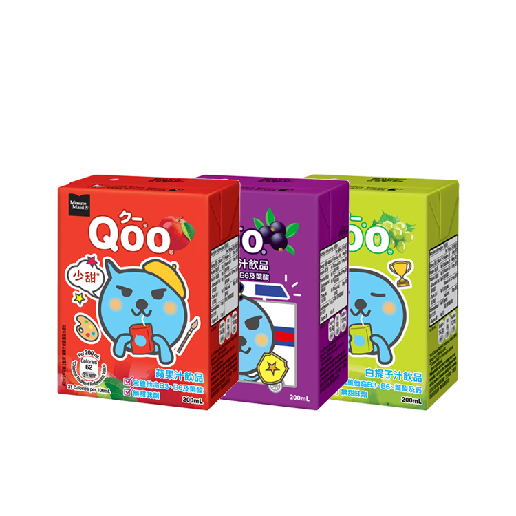 Minute Maid Qoo Apple Juice Drink packaging