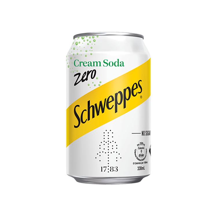 Schweppes Cream Soda Zero can