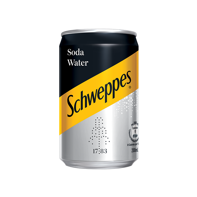 Schweppes Soda Water can
