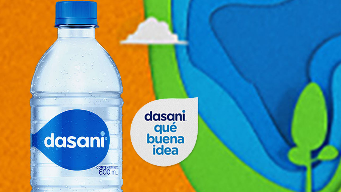Botella reciclable y logo de dasani: qué buena idea