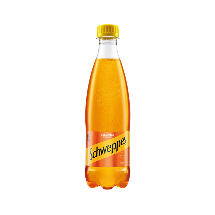 Schweppes Tangerine bočica s bijelom pozadinom