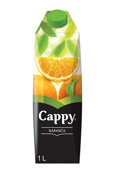 cappy naranča sok s bijelom pozadinom