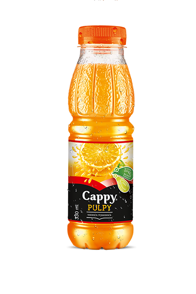 cappy pulpy naranča sok s bijelom pozadinom