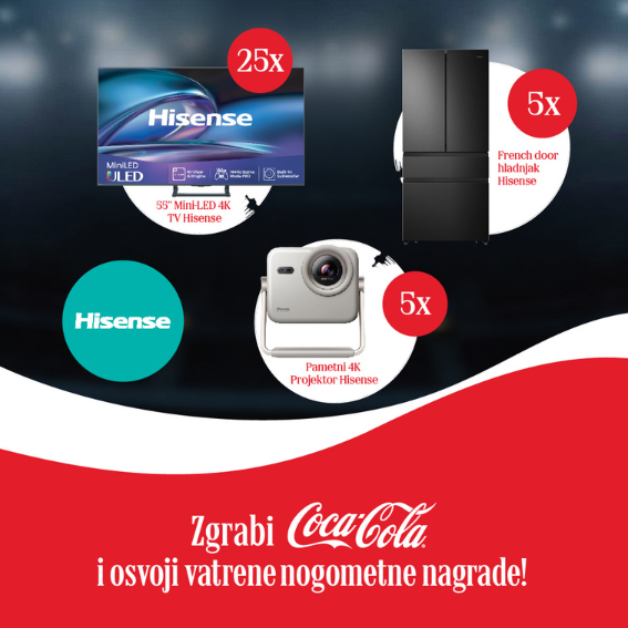 Hisense TV, projektori i french door  hladnjaci