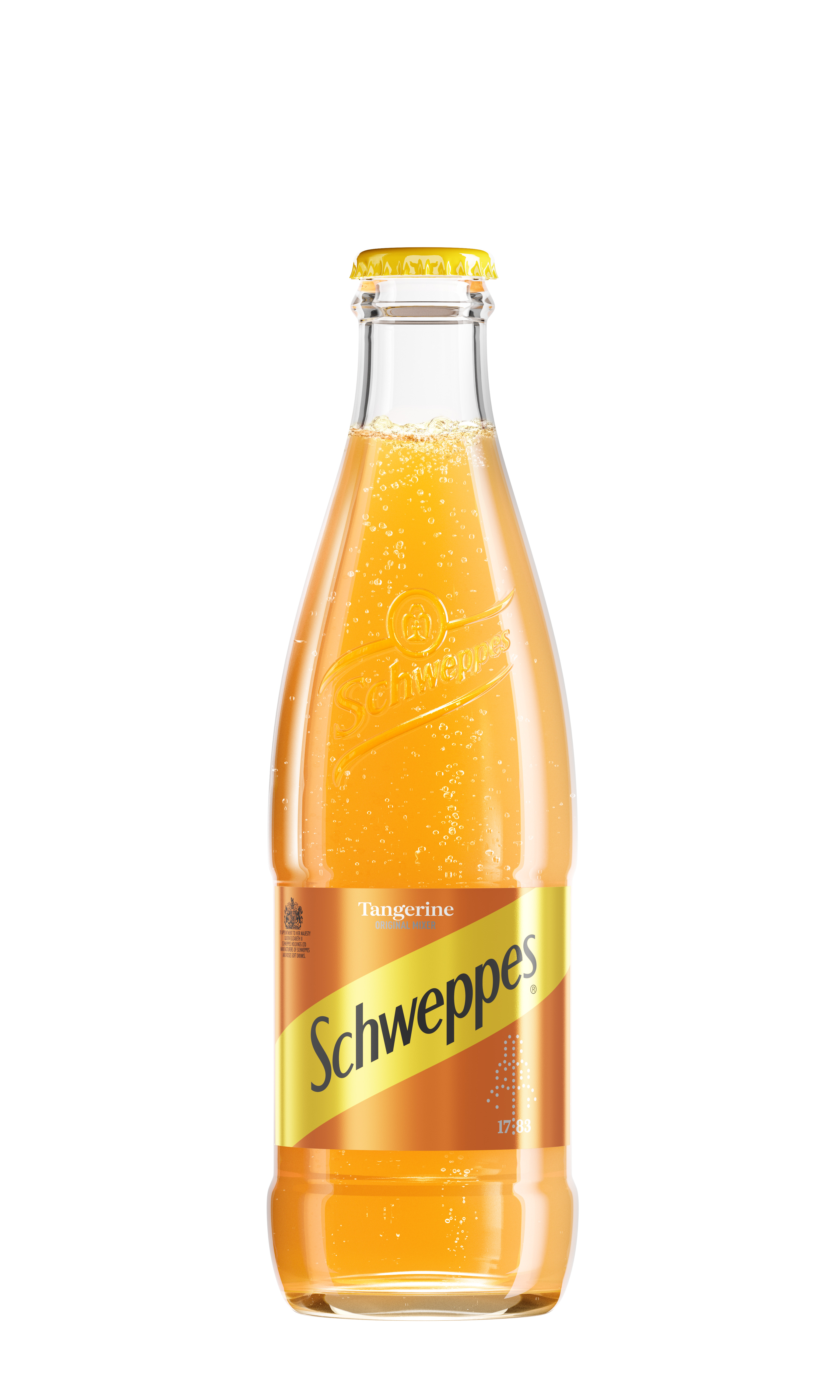Schweppes Tangerine bočica s bijelom pozadinom
