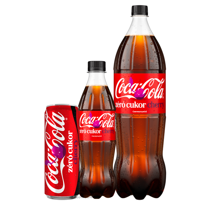 Coca-Cola Cherry Zéró Cukor műanyag palack