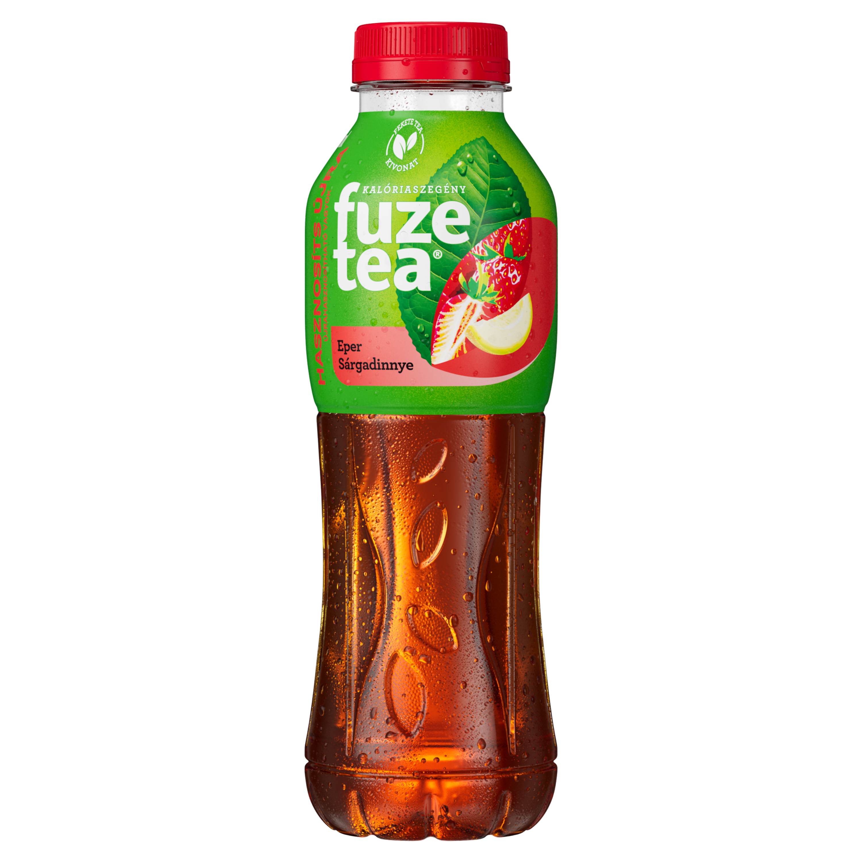 FUZETEA Őszibarack-Rózsa Fekete tea műanyag palack