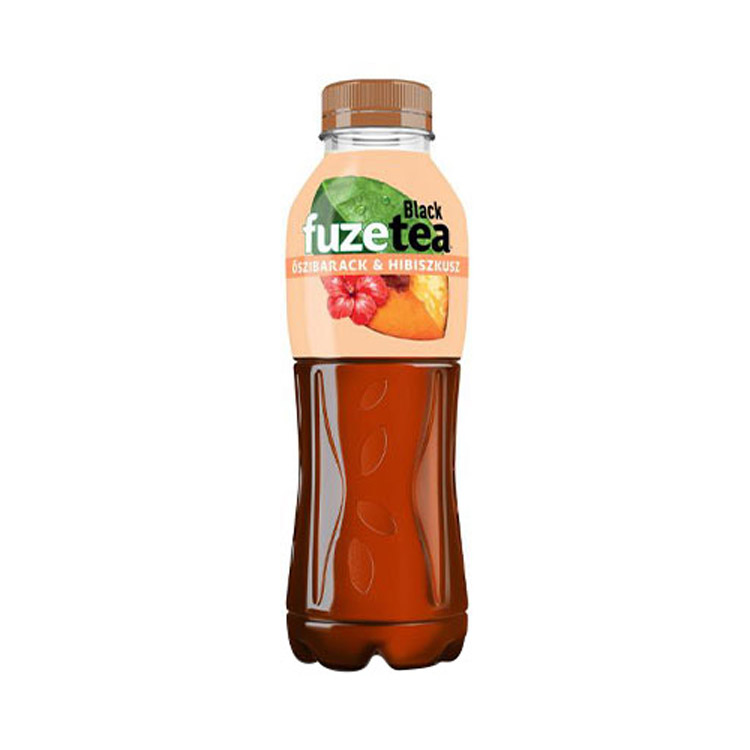 FUZETEA Fekete tea Őszibarack és Hibiszkusz műanyag palack