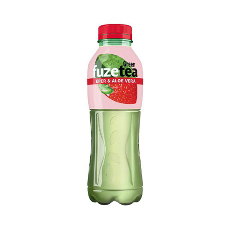 FUZETEA Zöld tea Eper és Aloe Vera műanyag palack