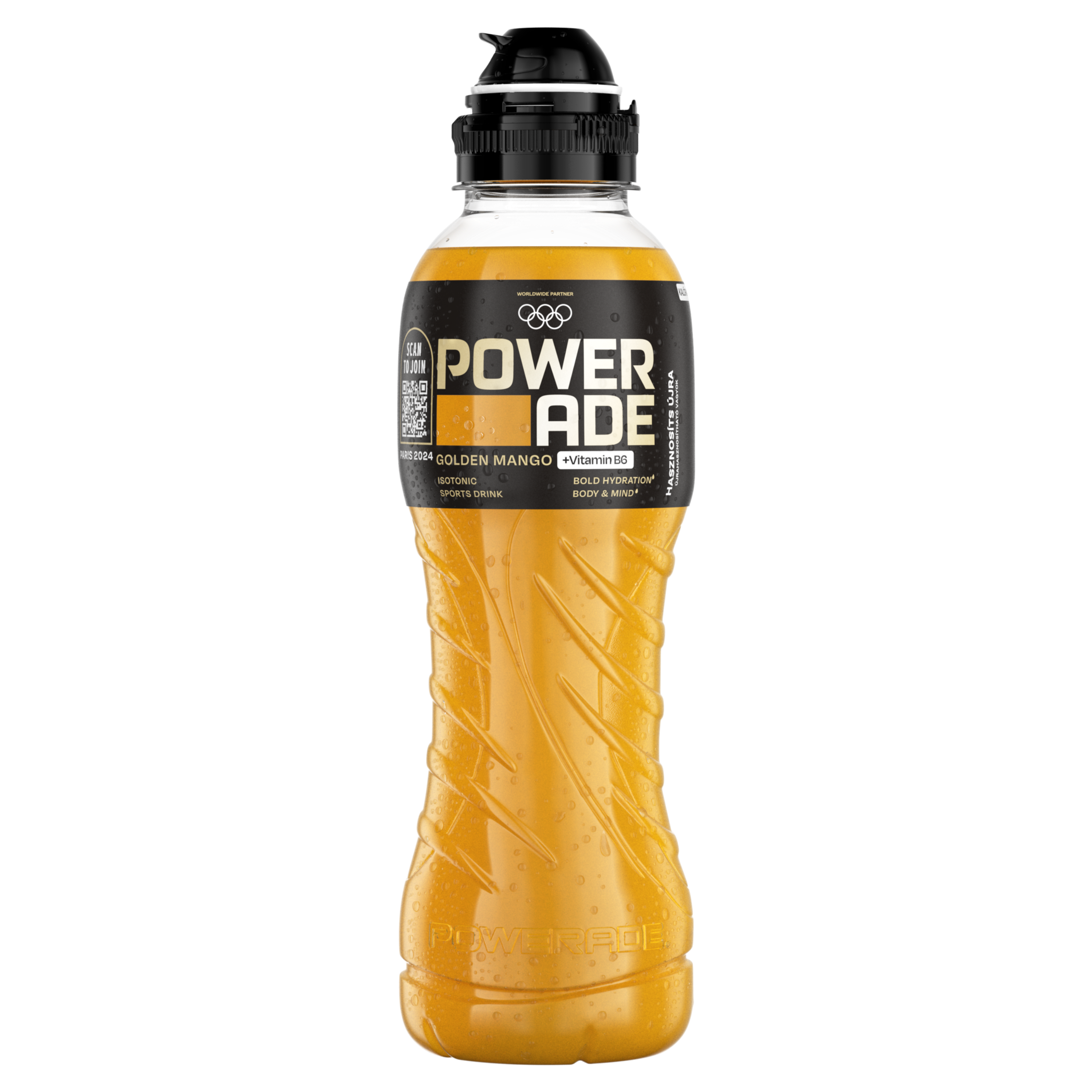 Powerade golden mango műanyag palack