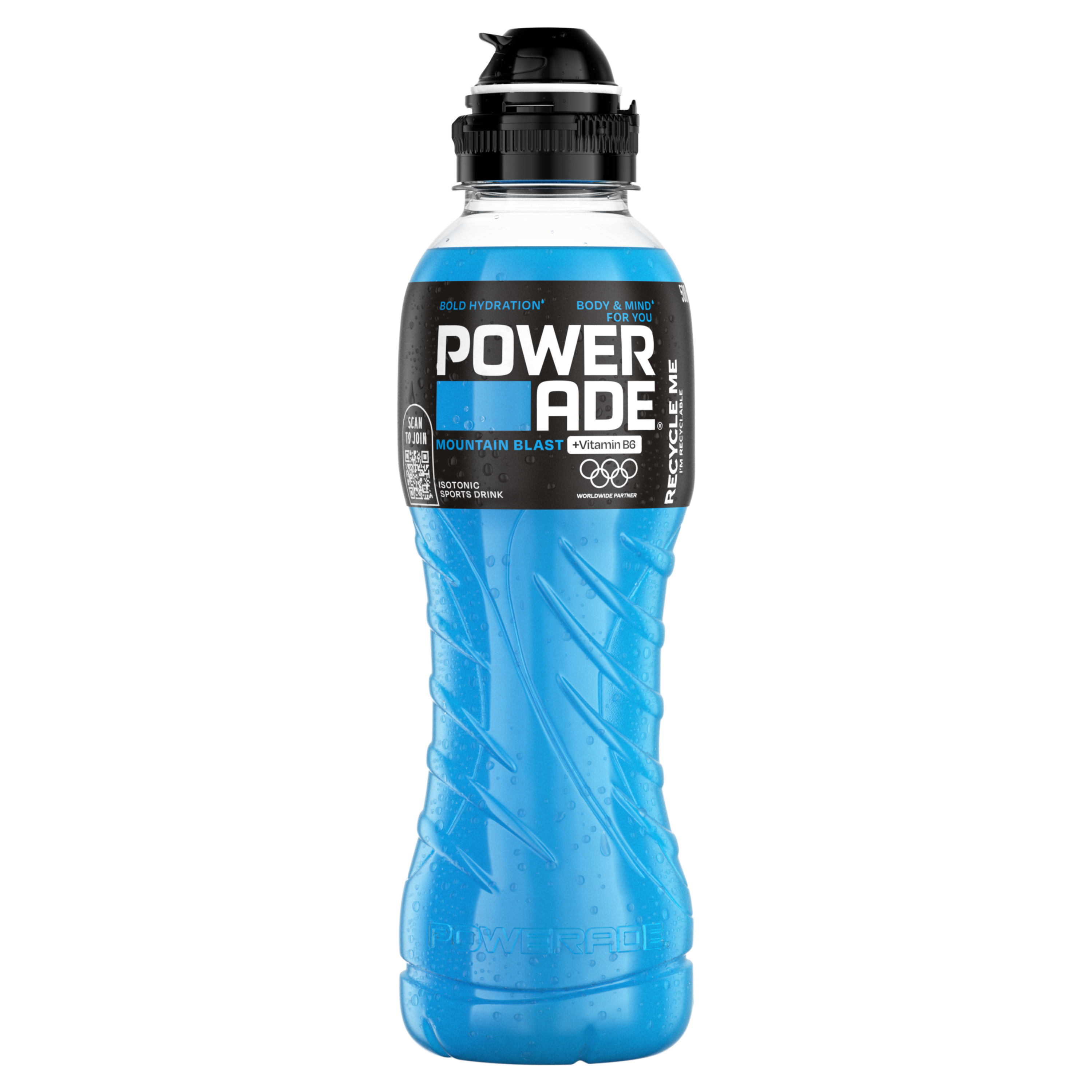 Powerade mountain blast műanyag palack