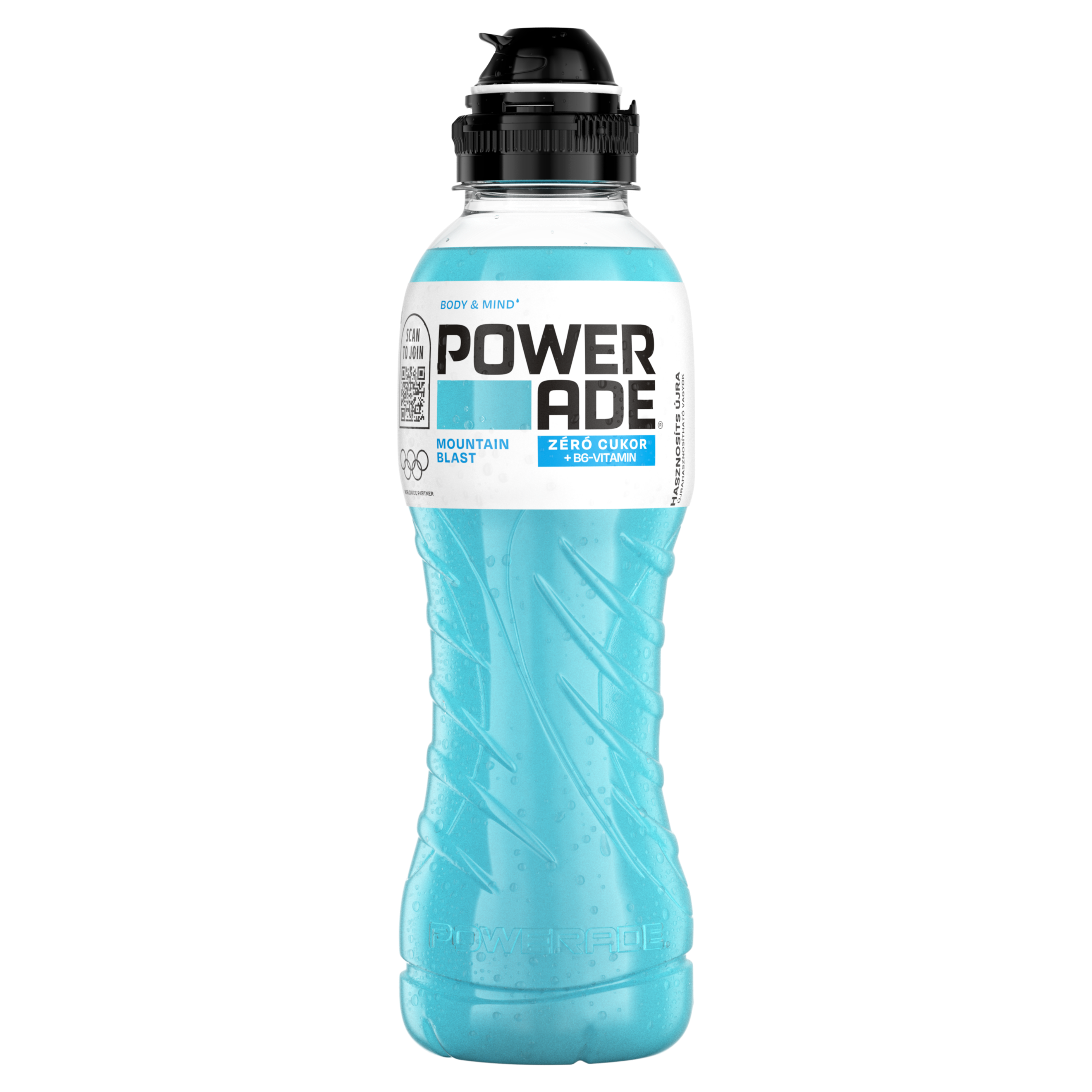Powerade zero mountain blast műanyag palack