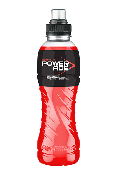 Powerade blood orange műanyag palack