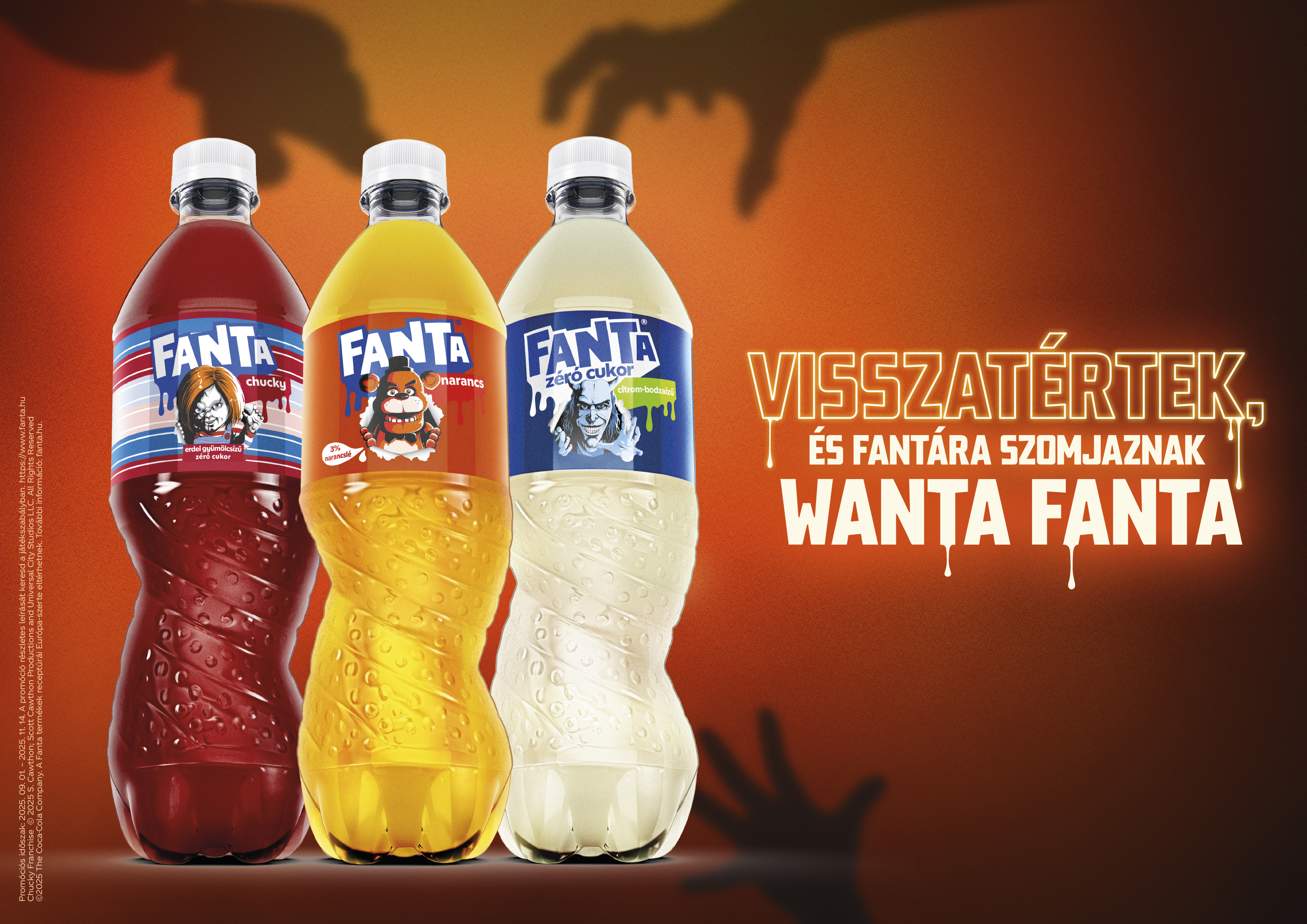 Fanta Halloween banner 3 Fanta üveggel
