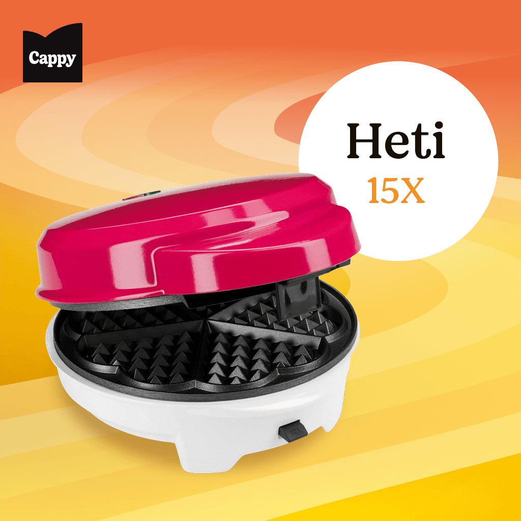 Gorenje gofrisütő sárga háttéren