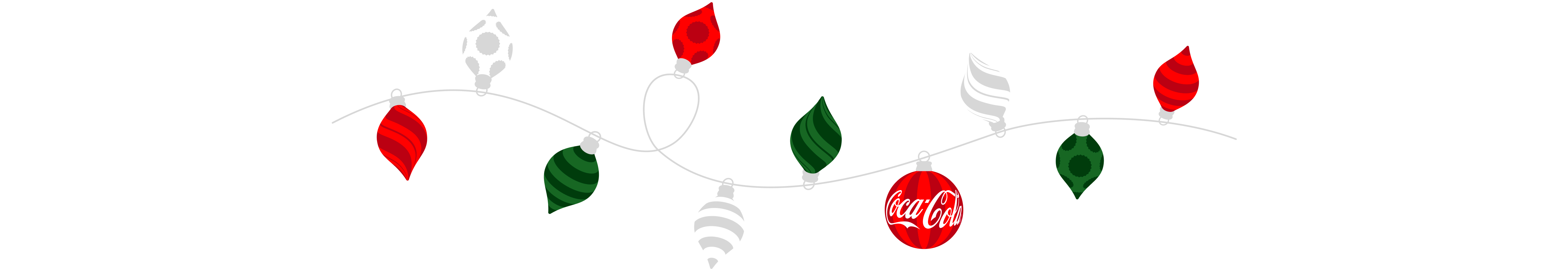 Coca-Cola karácsonyi díszek zöld és piros színben