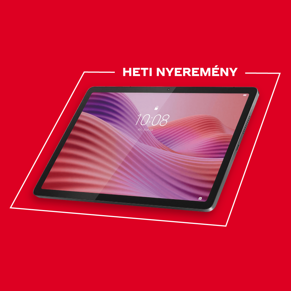 Lenovo tablet piros háttéren