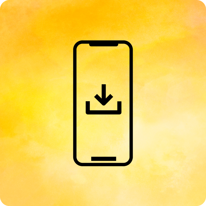 icon showing an outline of a mobile device with a QR code