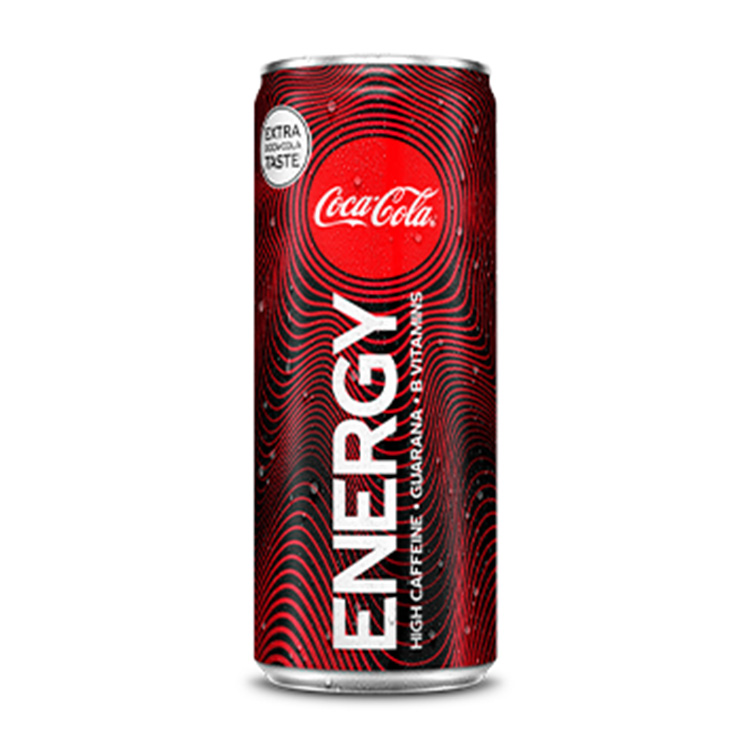 Coca-Cola Energy can on white background