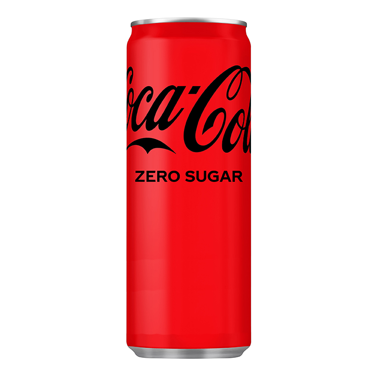 Coca-Cola Zero Sugar can on white background