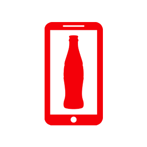 icon showing a traditional coke bottle