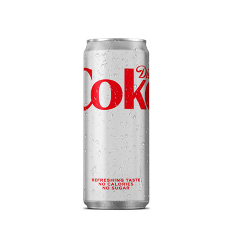 Diet Coke can on white background
