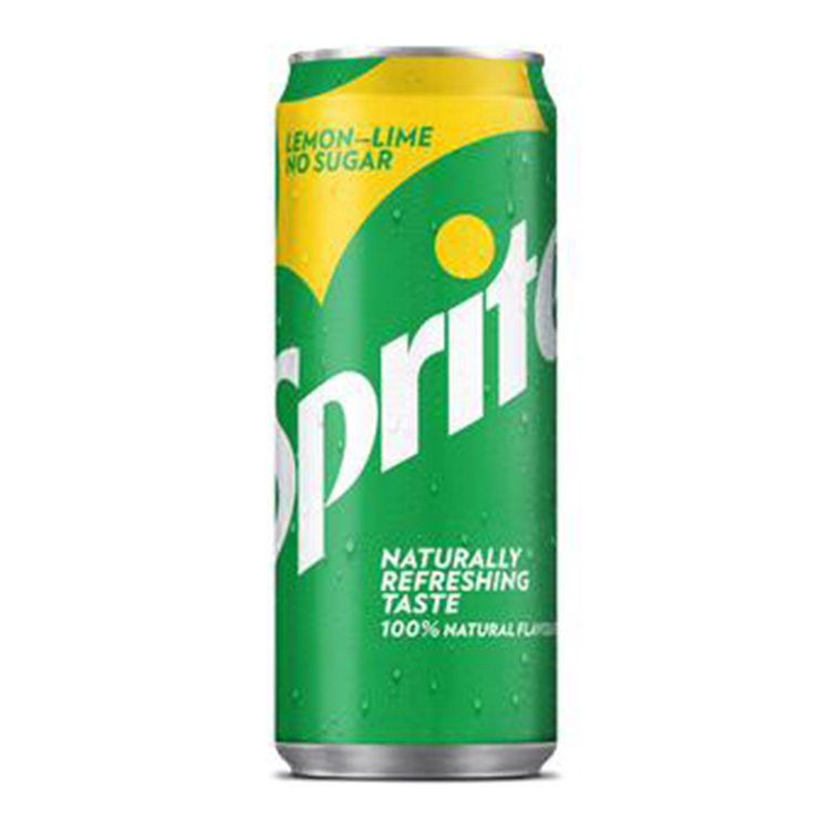 Sprite can on white background